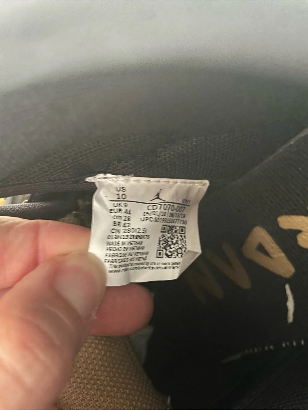 Jordan Mars 270 Black and Gold Sneakers